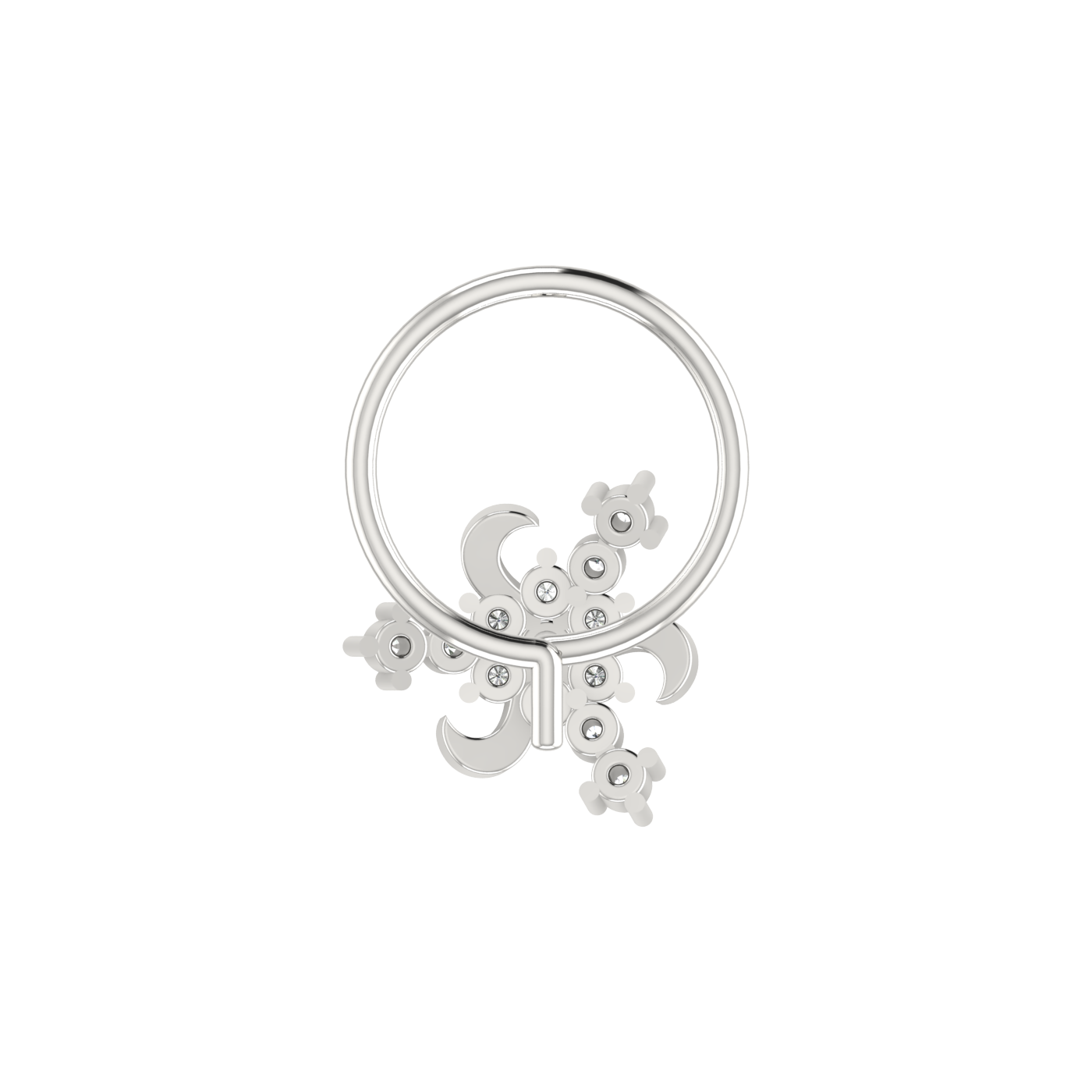 0.07 Carat Natural Diamond Nose Pin - HI Color, VS-SI Clarity.
